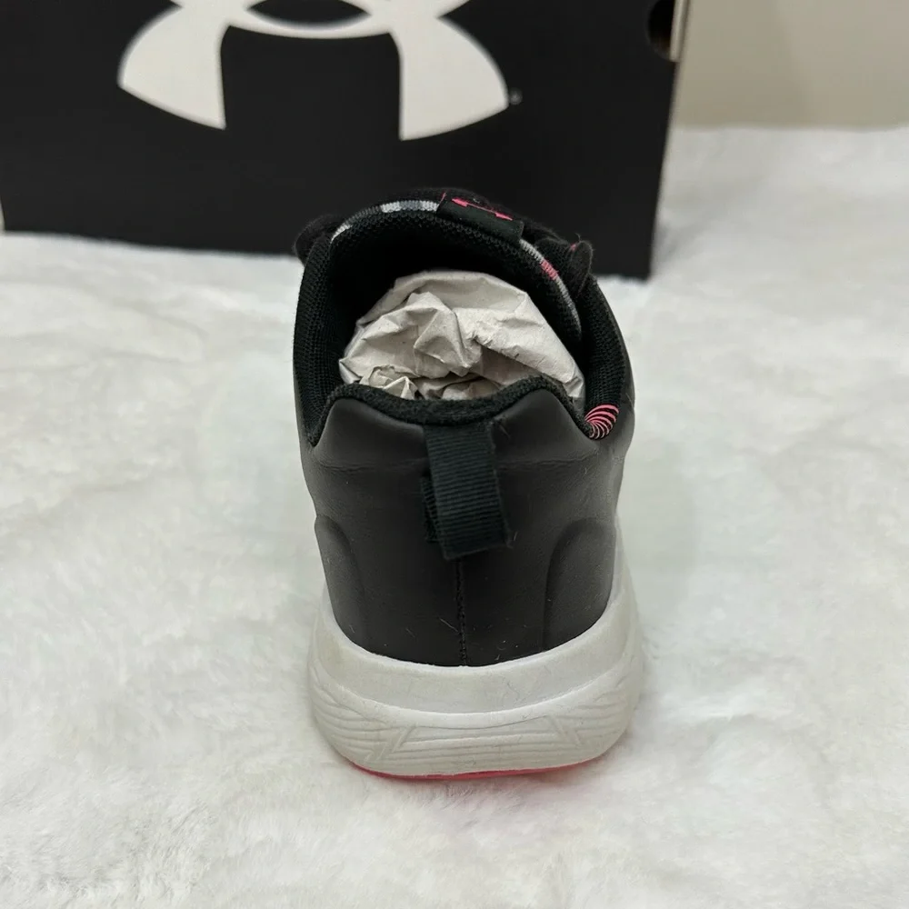 Kids Under Armour GGS Charged Black/Pink Running Shoes - Picture 9 of 13